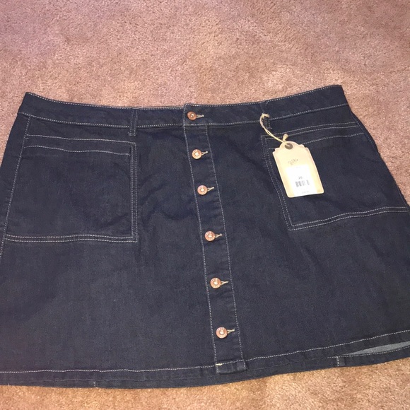 True Craft Dresses & Skirts - Plus size mini denim skirt